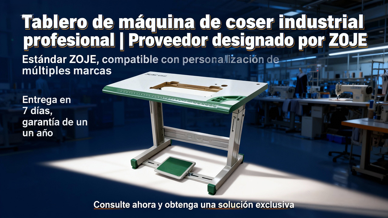 Fabricante Profesional de Mesas para Máquinas de Coser Industriales | Proveedor Autorizado ZOJE | Personalización | Garantía de un año